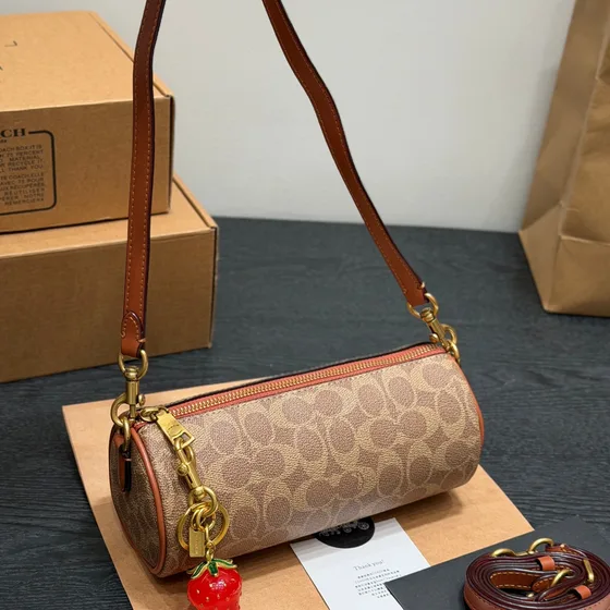 Coach Barrel Brown Shoulder Bag