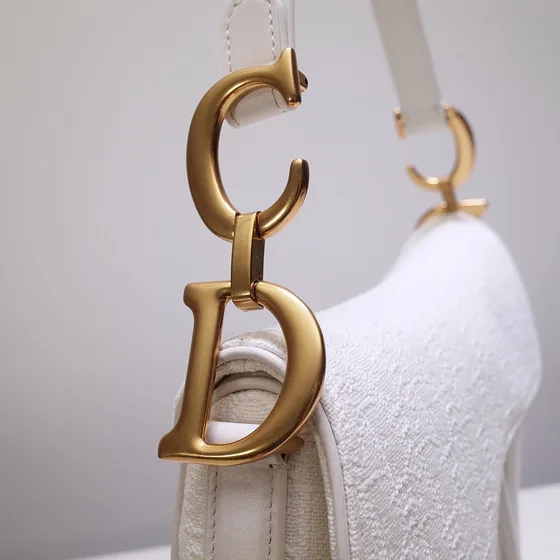 Dior Saddle Bag Vit Axelväska