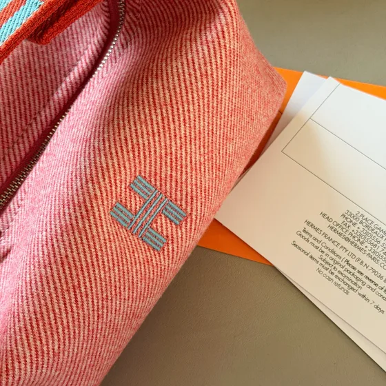 Hermes H Trousse Pouch Merah jambu Pouch