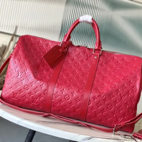 Louis Vuitton Keepall Red Monogram Empreinte travel