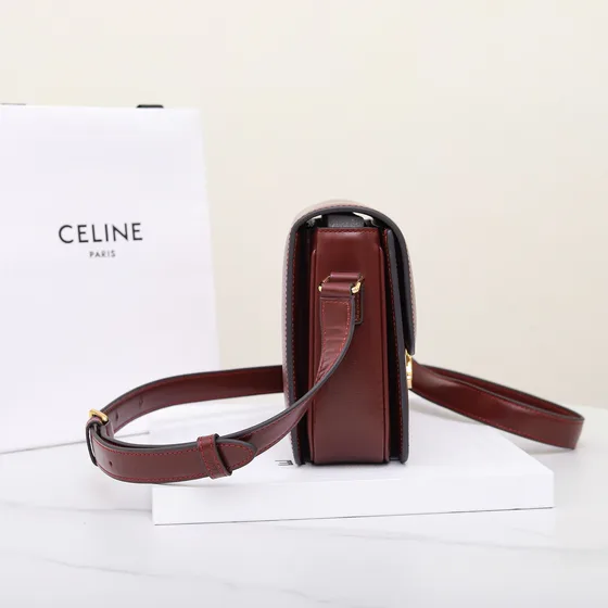 Celine Triomphe Bordeaux Sac épaule