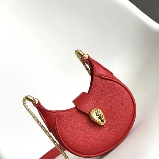 Bvlgari Serpenti Ellipse Mini Crossbody Bag Red Crossbody