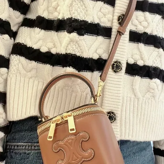 Celine Triomphe Mini Vanity Case Coklat Vanity