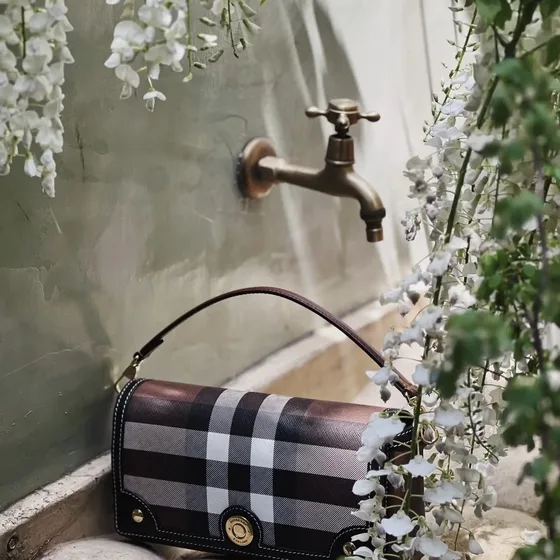 Burberry Check Crossbody Bag Dark Birch Brown Check Crossbody