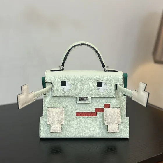 Hermes Kelly Doll Picto Light Green Top Handle