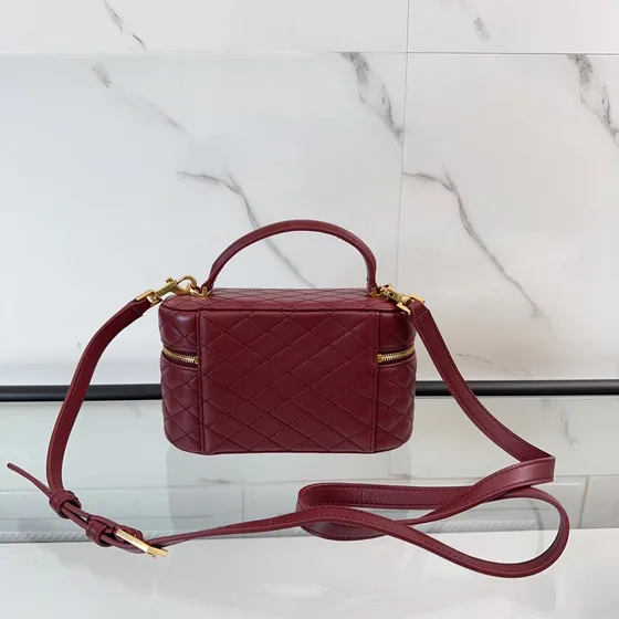 YSL Gaby Vanity Case Borgoña Crossbody