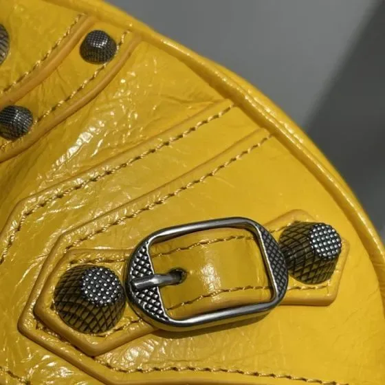 Balenciaga Le Cagole Yellow Shoulder Bag