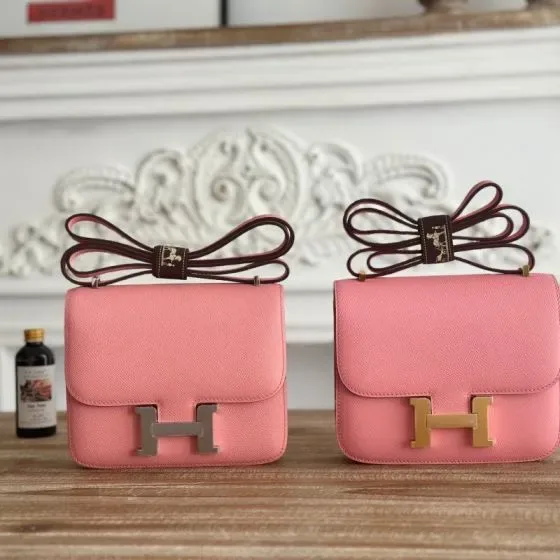 Hermes Constance Pink Crossbody