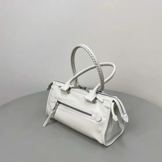 Miu Miu Læder Tophåndtag Bag Hvid Tophåndtag