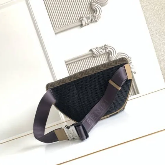 Fendi Marron Zucca with tan and Noir crossbody