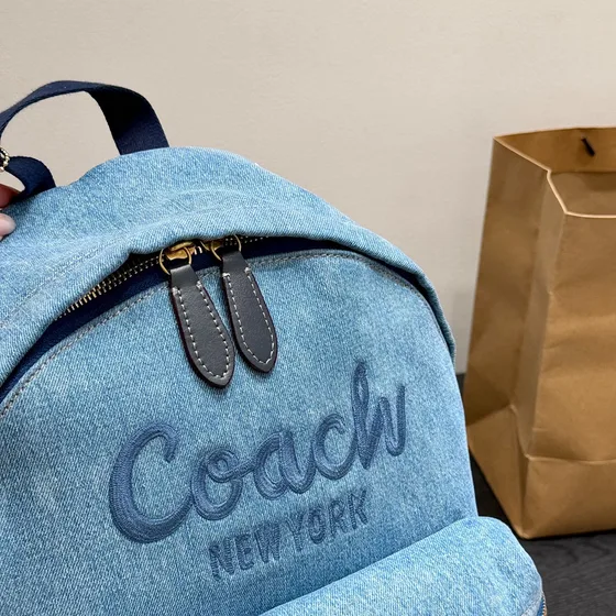 Coach Coach New York Denim Backpack Light أزرق Backpack