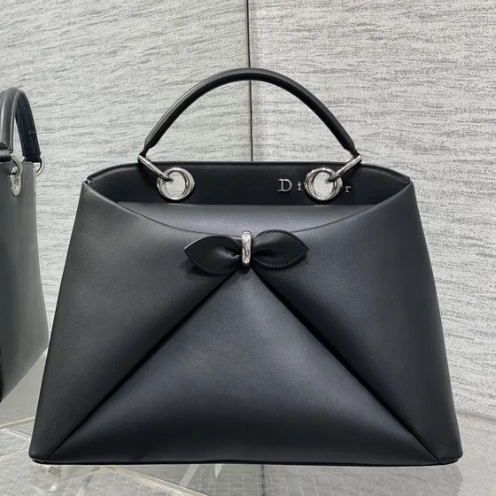 Dior Fold Bag With Bow Sort Tophåndtag