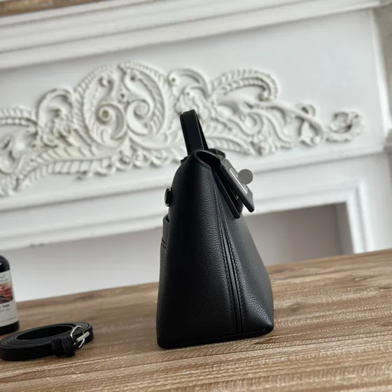 Hermes 24 24 Black Top Handle