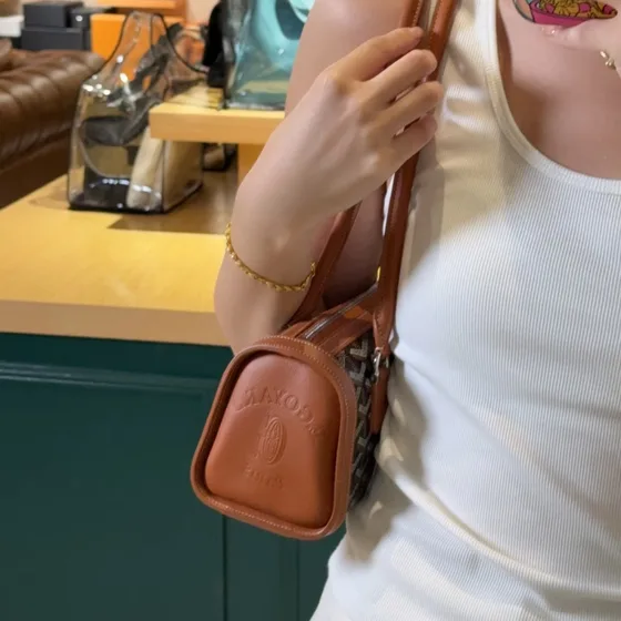 Goyard Saint Martin Bag Black And Brown Shoulder Bag