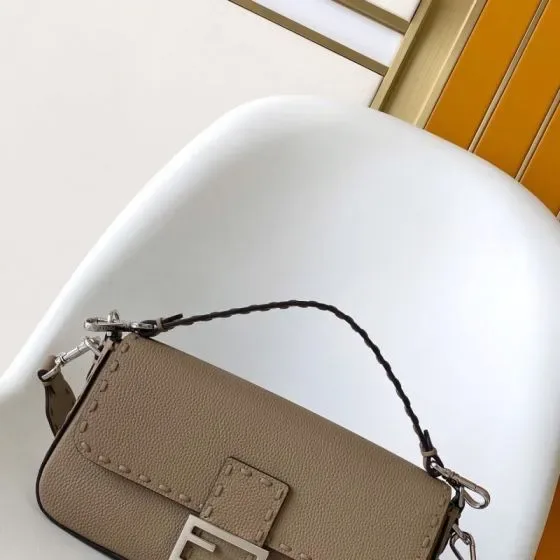 Fendi Baguette Beige Shoulder Bag