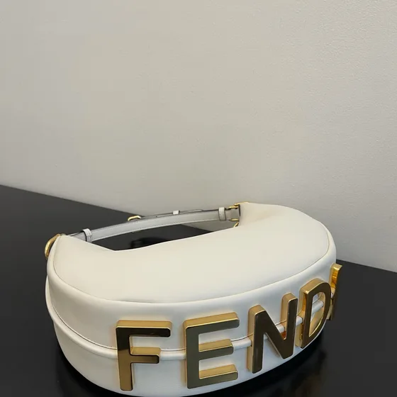 Fendi Fendigraphy Small Hobo Bag Bianco Hobo