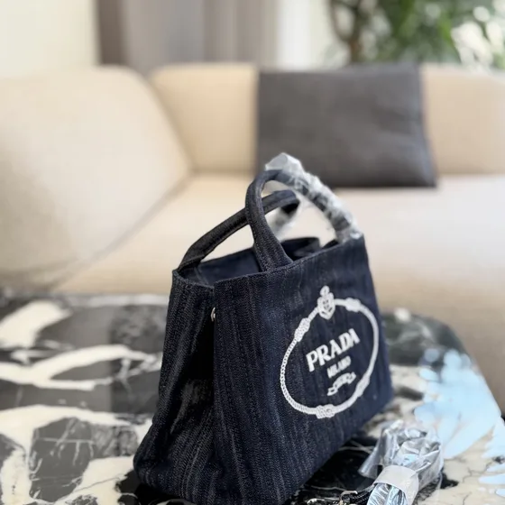 Prada Denim Bolso tote Denim Azul Bolso tote