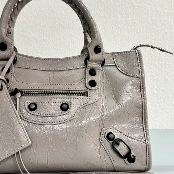 Balenciaga Le City Small Верхняя ручка Bag Light Gray Верхняя ручка