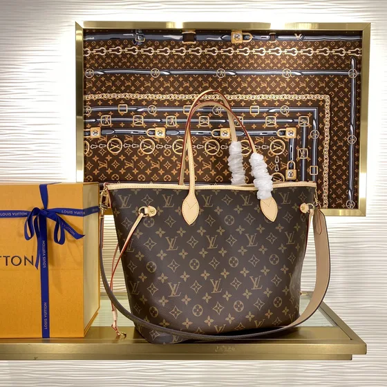 Louis Vuitton Neverfull Brown Tote Bag