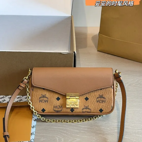 MCM Tracy Visetos Bolsa transversal Preto Crossbody