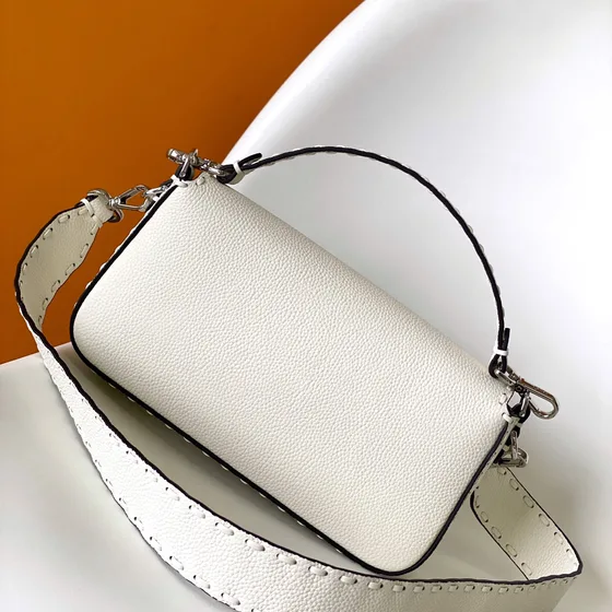 Fendi Baguette White Shoulder Bag
