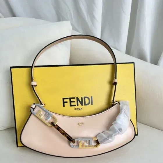 Fendi O Lock Swing Light Pink Shoulder Bag