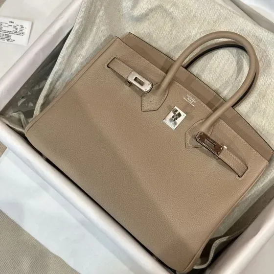 Hermes Birkin Taupe Top Handle