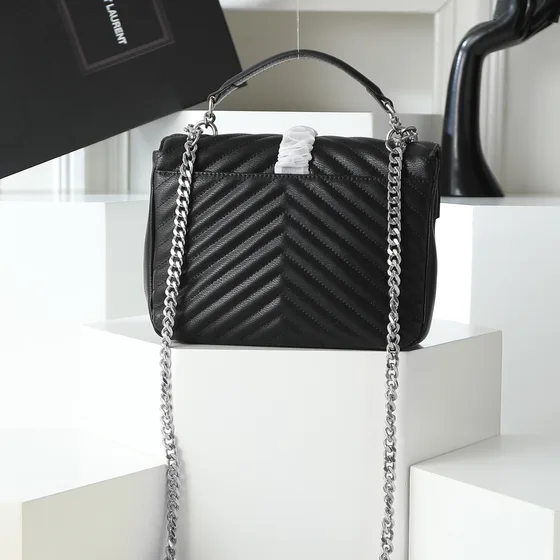 YSL Envelope Top Handle Bag Đen Top Handle