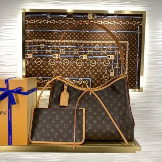 Louis Vuitton Carryall Brown Hobo
