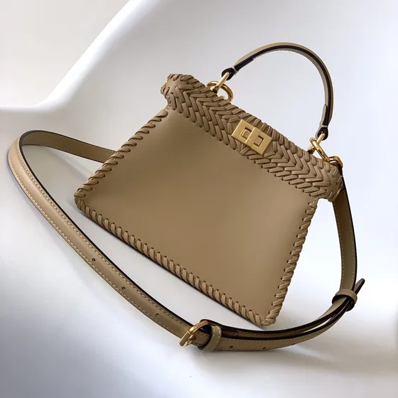 Fendi Peekaboo Beige Top Handle