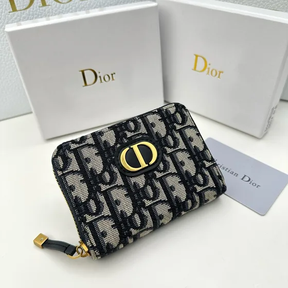Dior 30 Montaigne Lotus Wallet Beige And Black Wallet