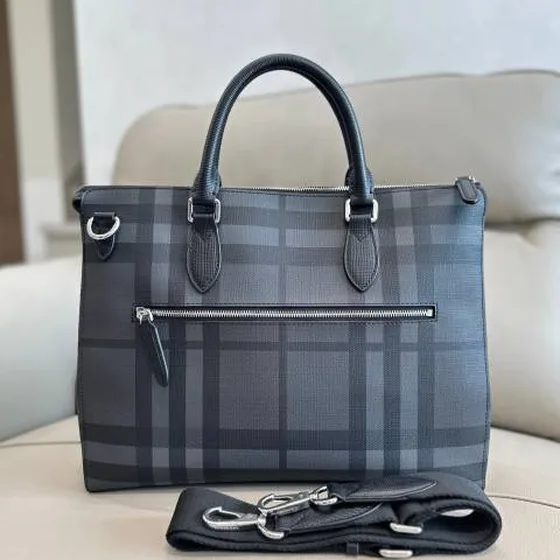 Burberry Briefcase Grey Check small business