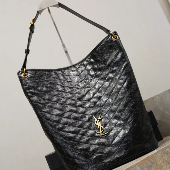 YSL Monogram Hobo Bag Black Hobo