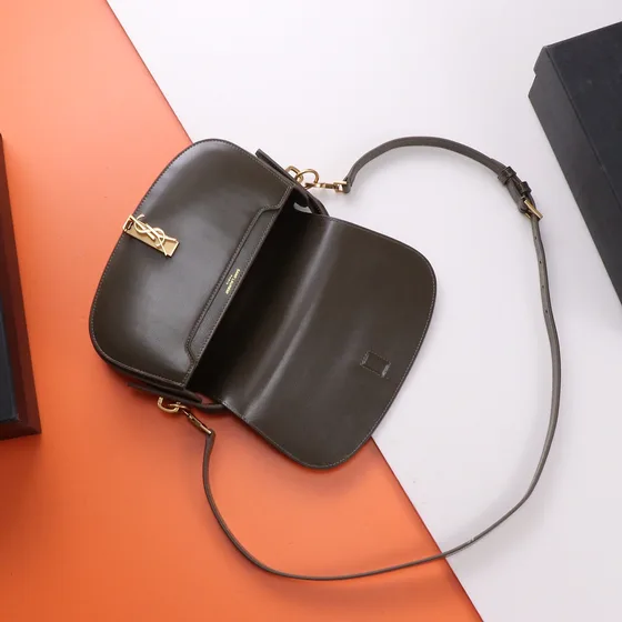 YSL Voltaire Alça superior Bag Dark Cinza Alça superior