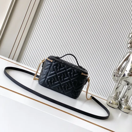 Fendi Baguette Mini Vanity Case Black Crossbody
