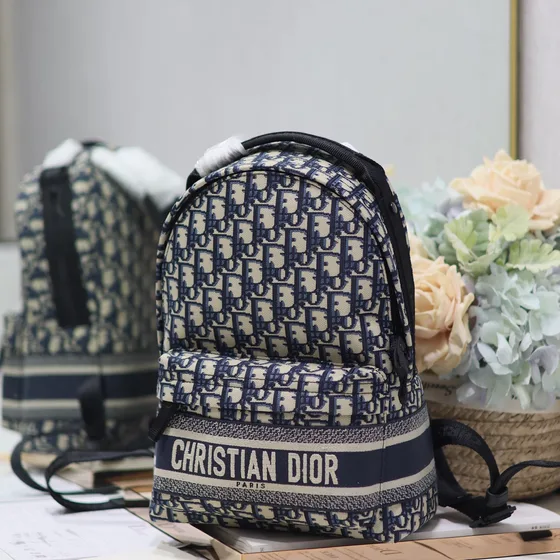 Dior Diortravel Mini Backpack Beige Blue Backpack