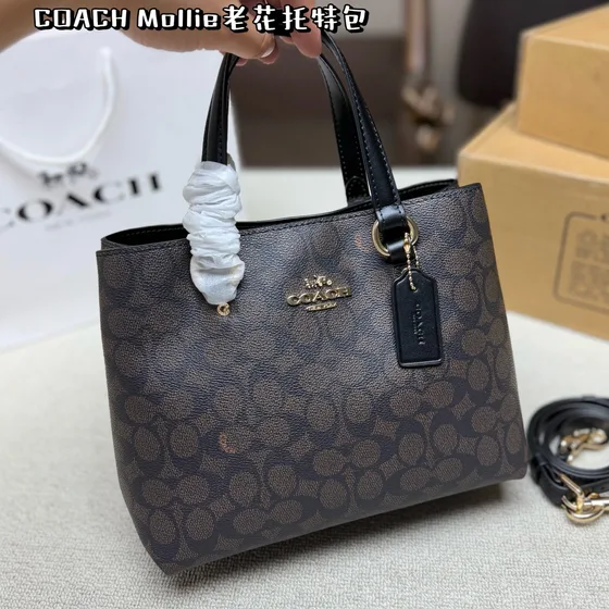 Coach Mollie Dark Brown Tote Bag