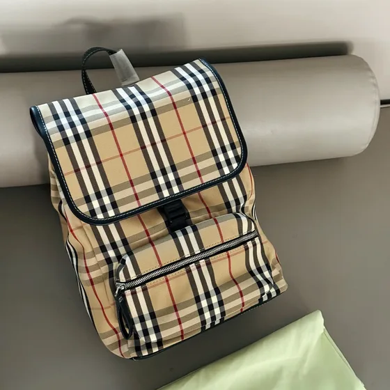 Burberry Vintage Check Backpack Beige Backpack