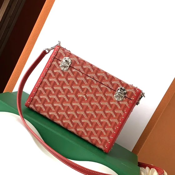 Goyard Cassette Trunk Bag Rød Crossbody