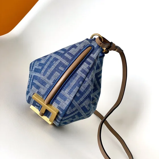 Fendi Fendigraphy Small Blue Hobo