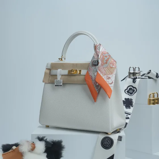 Hermes Kelly White Top Handle