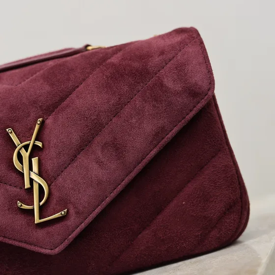 YSL Envelope Burgundy Crossbody