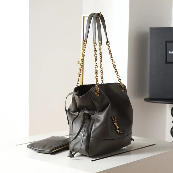 YSL Jamie Shopping Bag Dark Gray Shoulder Bag