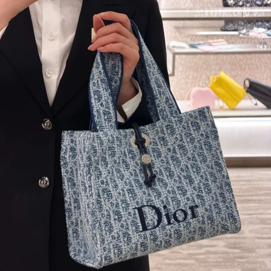 Dior Dior Dioriviera Book Tote Blå Shoppertasketur