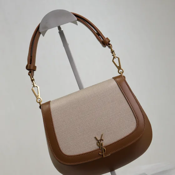 YSL Solferino Beige/Coklat Crossbody
