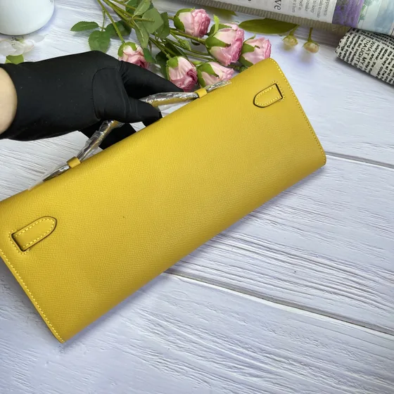 Hermes Kelly Wallet สีเหลือง Wallet