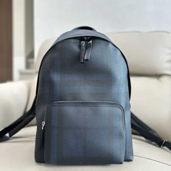 Burberry London Check Backpack Charcoal Navy Check Backpack