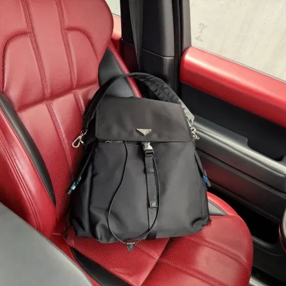 Prada Re-Nylon Backpack Black Backpack
