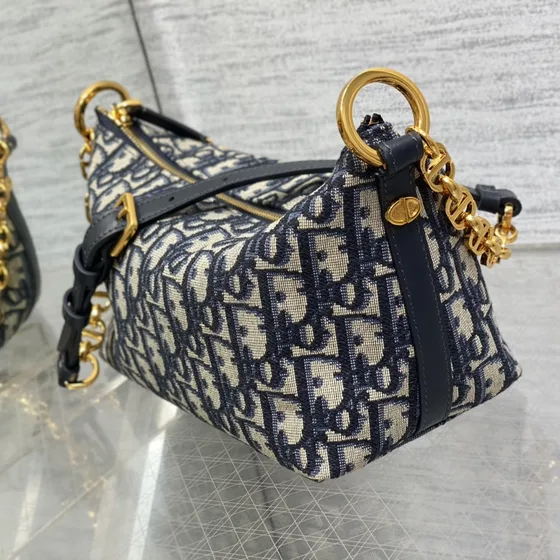 Dior Diorstar Hobo Bag With Chain Mavi Hobo