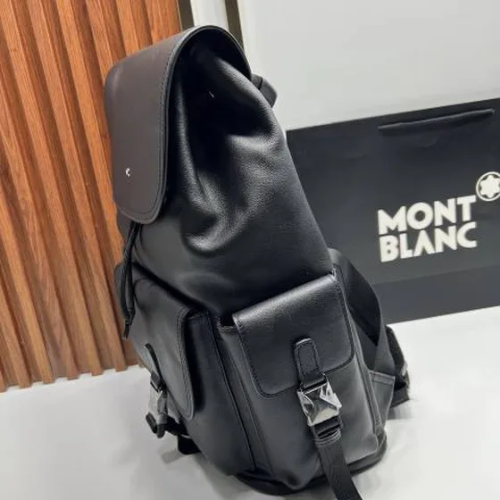 Montblanc 7082 Hitam kulit 30x42x15cm everyday backpack